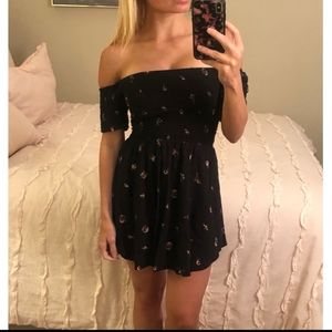 Floral off shoulder dress